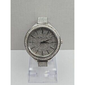 Michael Kors MK3250 Runway Slim Crystal Pave Dial Bracelet Watch New Battery